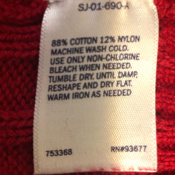 Ladies St. John’s Bay V-Neck Sweater. Sz PL, Red. - Picture 4 of 4